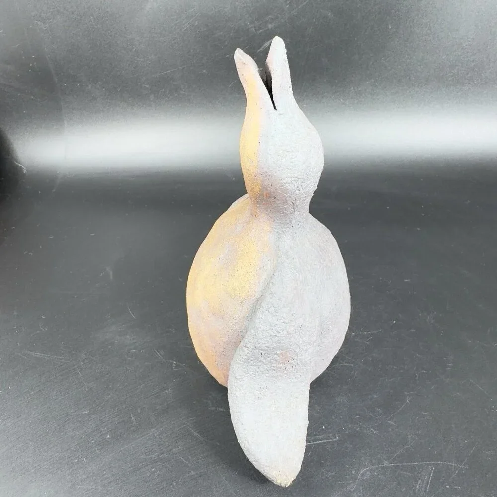 1998 Hand Made Stoneware Pottery Penguin Bird Figurine Artist‎ Signed Decorative
